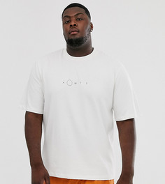 Oversize-футболка с принтом на груди ASOS WHITE Plus - Белый