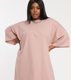 Платье-футболка в стиле oversize ASOS DESIGN Curve - Черный