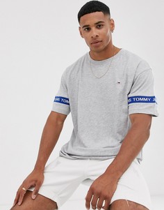 Футболка с полосками на рукавах Tommy Jeans - Серый