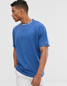 Футболка с фирменным воротником Tommy Jeans - Синий