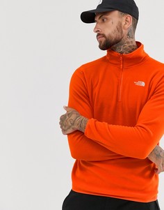 Оранжевый флисовый топ с короткой молнией The North Face 100 Glacier