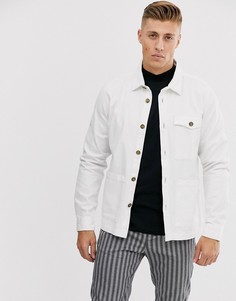 Кремовая рубашка навыпуск River Island - Кремовый