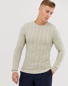 Фактурный светло-бежевый джемпер с круглым вырезом River Island - Светло-бежевый