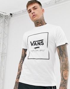 Белая футболка с черным принтом Vans - Белый