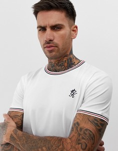 Белая обтягивающая футболка Gym King - Белый