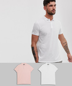 Набор из 2 поло из пике ASOS DESIGN Скидка