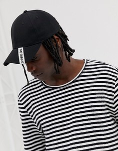 Черная бейсболка с вышитой надписью the ending на канте ASOS DESIGN - Черный