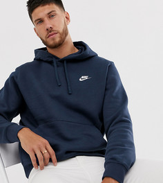 Худи темно-синего цвета без застежек и с логотипом-галочкой Nike - Темно-синий