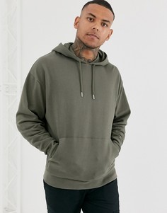Oversize-худи цвета хаки ASOS DESIGN - Зеленый