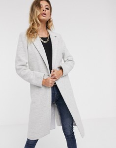 Пальто из ткани с добавлением шерсти с застежкой на одну пуговицу Helene Berman - Серый