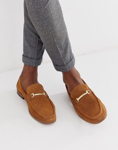Светло-коричневые лоферы с кисточками Moss London - Рыжий