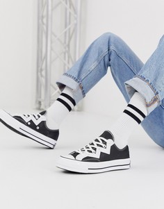 Черные низкие кожаные кеды с зигзагообразным рисунком Converse Chuck 70