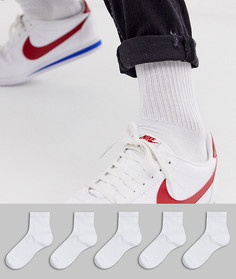 Набор из 5 пар белых спортивных носков ASOS DESIGN Скидка