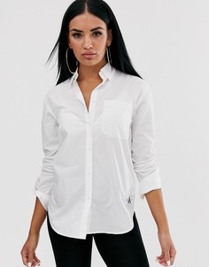 Oversize-рубашка из поплина Calvin Klein - Белый