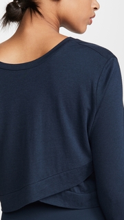 Beyond Yoga Back Out Cropped Pullover Tee
