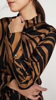 3.1 Phillip Lim Long Sleeve Zebra Print Blouse