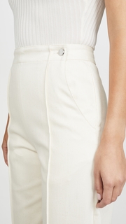 Rosetta Getty Pintuck Flare Crop Trousers