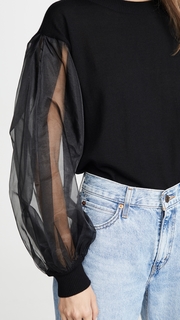 Clu Pullover with Tulle Sleeves