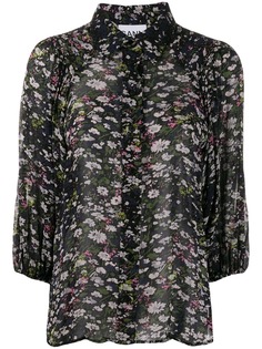 Ganni georgette floral print blouse