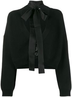 Red Valentino укороченный кардиган с завязками на воротнике