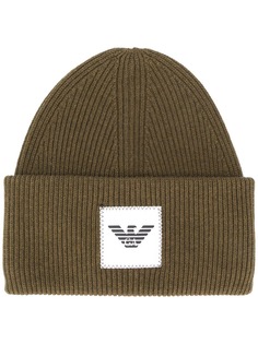 Emporio Armani ribbed knit beanie