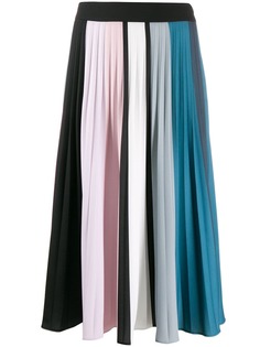 Ssheena colour block pleated skirt