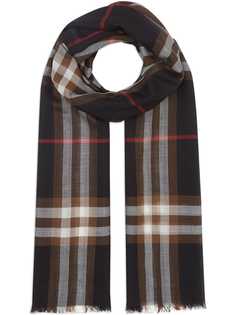 Burberry легкий шарф в клетку