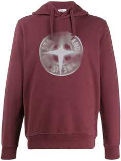 Stone Island logo print hoodie