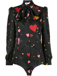 Racil neck-tied heart blouse