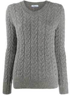 Blumarine sparkly cable knit jumper
