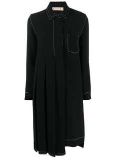 Marni pleated panel shirt dress