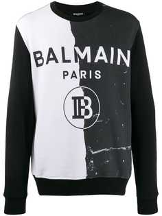Balmain monochrome logo sweatshirt