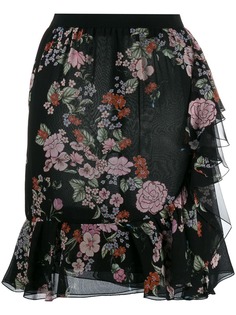 Giambattista Valli юбка с баской и цветочным принтом