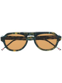 Thom Browne Eyewear солнцезащитные очки с эффектом черепашьего панциря