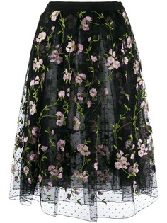 Giambattista Valli юбка с цветочной вышивкой