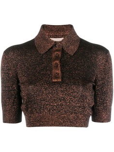 Michael Kors Collection glitter detail polo shirt