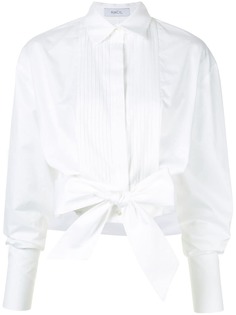 Racil waist-tied tuxedo shirt