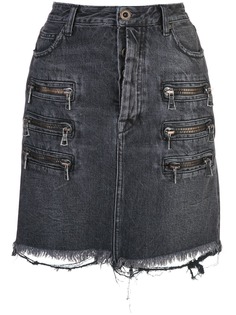Unravel Project джинсовая юбка с молниями и эффектом потертости