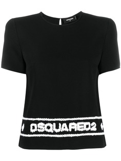 Dsquared2 футболка с вышитым логотипом
