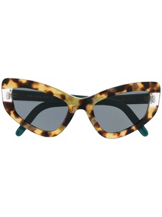 Prada Eyewear солнцезащитные очки в оправе кошачий глаз