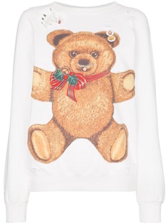 R13 толстовка Teddy Bear с эффектом потертости