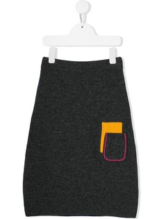 Marni Kids юбка с карманами в стиле колор-блок