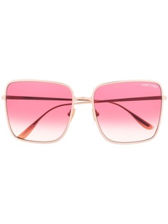 Tom Ford Eyewear солнцезащитные очки в квадратной оправе с градиентными стеклами