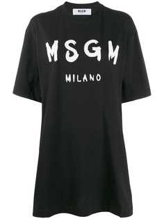 MSGM printed logo T-shirt dress