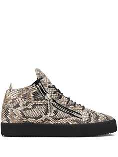Giuseppe Zanotti кеды с тиснением под кожу змеи