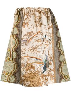 Pierre-Louis Mascia flared botanical print skirt