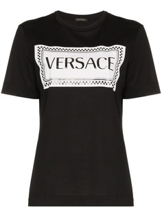 Versace футболка с принтом логотипа