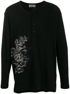 Yohji Yamamoto oversized buttoned sweatshirt