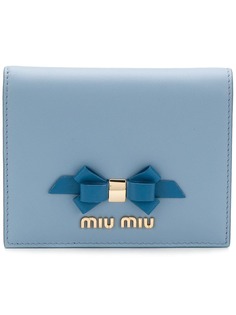 Miu Miu кошелек с логотипом и бантом