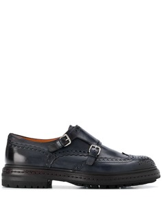 Santoni buckled monk shoes
